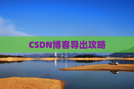 CSDN博客导出攻略 CSDN博客导出攻略